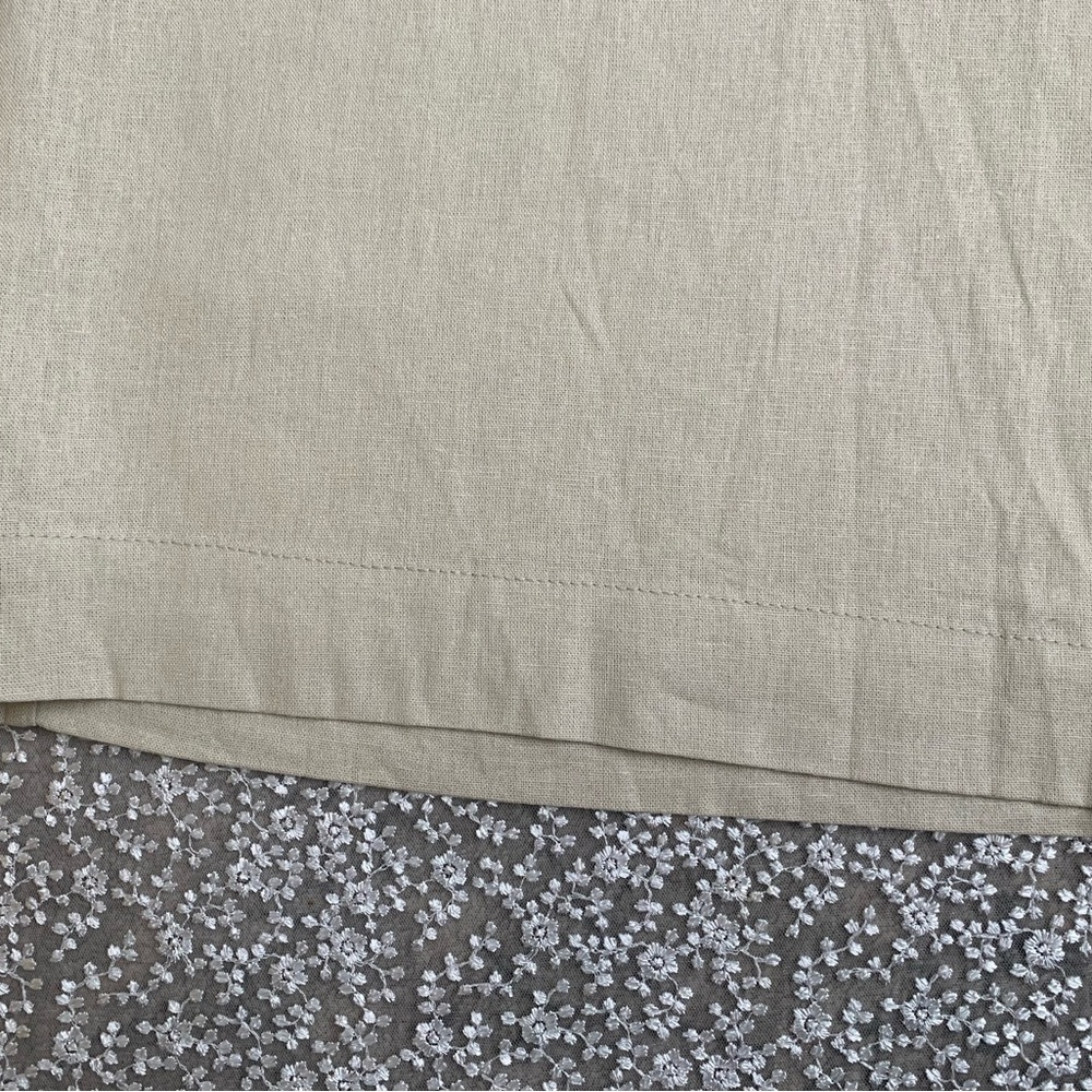 Max Studio London NWT Cream Wide-Leg Linen Trousers - Picture 15 of 15